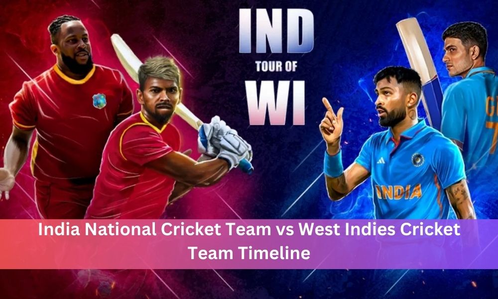 India National Cricket Team vs West Indies Cricket Team Timeline